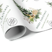 Elegantes Minimalistisches Firmenlogo Weihnachten Geschenkpapier (Rolleneckpunkt)