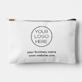 Elegantes Minimalistisches Firmenlogo | weiß Zubehörtasche (Vorderseite)