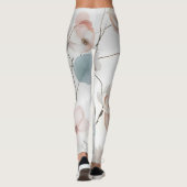 Elegantes Minimalistisches Floral-Aquarellmuster Leggings (Rückseite)