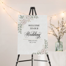 Elegantes minimalistisches florales Hochzeit-Willk