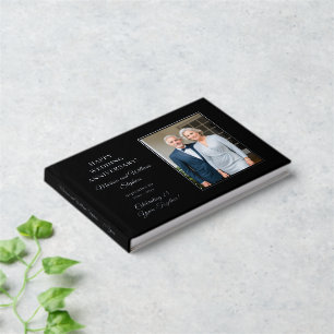 Elegantes Minimalistisches Foto 25. Hochzeitstag Gästebuch