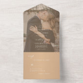 Elegantes minimalistisches Foto All In One Einladung (Innen)