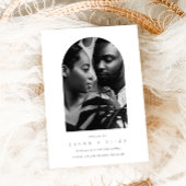 Elegantes Minimalistisches Foto Arch Wedding Einladung