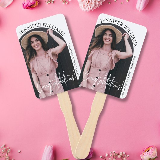 elegantes minimalistisches Foto aus Abschluss Fächer