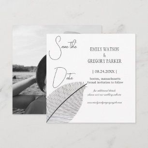 Elegantes minimalistisches Foto aus abstraktem Bla Save The Date