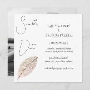 Elegantes minimalistisches Foto aus abstraktem Bla Save The Date