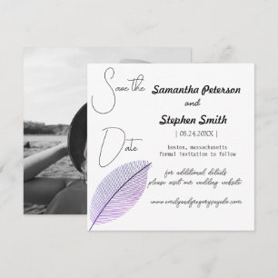 Elegantes minimalistisches Foto aus abstraktem ger Save The Date