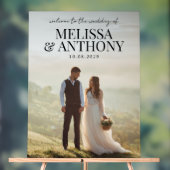 Elegantes Minimalistisches Foto Begrüßung Acrylschild (Neutral)