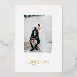 Elegantes Minimalistisches Foto Folien Feiertagskarte