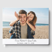 Elegantes Minimalistisches Foto Gästebuch (Vorderseite)