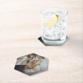 Elegantes Minimalistisches Foto glücklich immer na Untersetzer (Vor Ort)