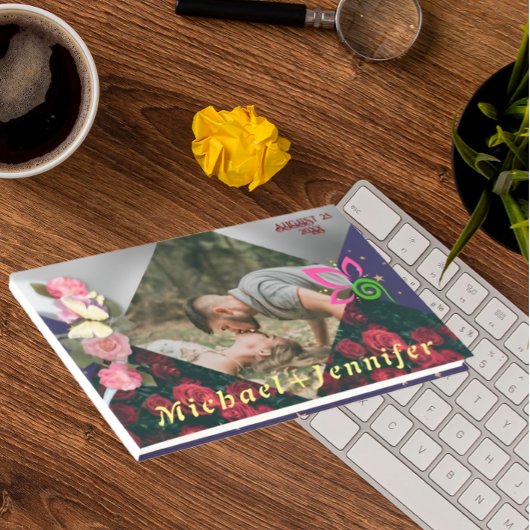 Elegantes Minimalistisches Foto Hochzeit Gästebuch