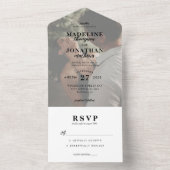 Elegantes Minimalistisches Foto Hochzeit Rsvp All In One Einladung (Innen Boden)