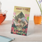 Elegantes Minimalistisches Foto Hochzeit Sockelschild (In SItu)