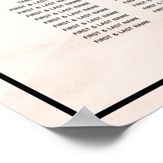 Elegantes Minimalistisches Foto Hochzeitssattel Poster (Ecke)