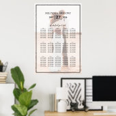 Elegantes Minimalistisches Foto Hochzeitssattel Poster (Heimbüro)