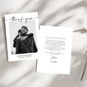 Elegantes Minimalistisches Foto mit moderner Schri Dankeskarte