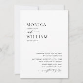 Elegantes Minimalistisches Foto QR-Code Hochzeit Einladung (Vorderseite)
