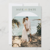 Elegantes Minimalistisches Foto Save the Date (Vorderseite)