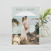 Elegantes Minimalistisches Foto Save the Date (Stehend Vorderseite)