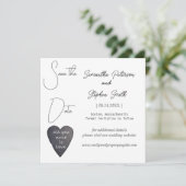 Elegantes minimalistisches Foto Save The Date (Stehend Vorderseite)