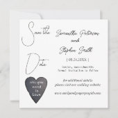 Elegantes minimalistisches Foto Save The Date (Vorderseite)
