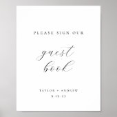 Elegantes Minimalistisches Gästebuch (Vorne)