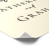 Elegantes Minimalistisches Gästebuchposter von Ivo Poster (Ecke)