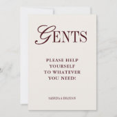 Elegantes Minimalistisches Gents Badezimmer Aktion Einladung (Vorderseite)