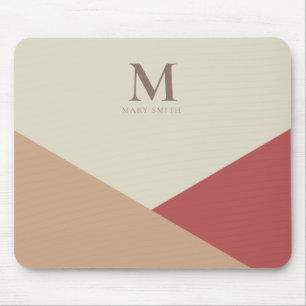 Elegantes Minimalistisches geometrisches Monogramm Mousepad
