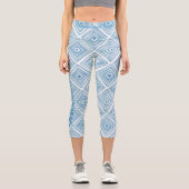 Elegantes Minimalistisches geometrisches Muster: B Capri Leggings (Vorderseite)