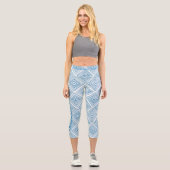 Elegantes Minimalistisches geometrisches Muster: B Capri Leggings (Vorderseite)