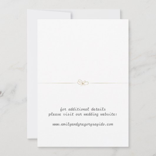 Elegantes, minimalistisches Gold Save the Date (Rückseite)