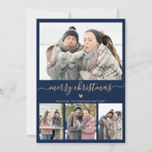 Elegantes Minimalistisches Gold und Marine 4 Foto 