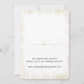 Elegantes, minimalistisches Goldband Save the Date (Rückseite)