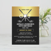 Elegantes Minimalistisches Golf Monogram Design Einladung (Stehend Vorderseite)