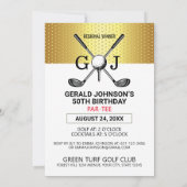 Elegantes Minimalistisches Golf Monogram Design Einladung (Rückseite)