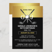 Elegantes Minimalistisches Golf Monogram Design Einladung (Vorne/Hinten)