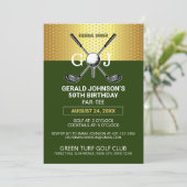 Elegantes Minimalistisches Golf Monogram Design Einladung (Stehend Vorderseite)