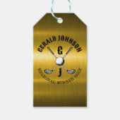 Elegantes Minimalistisches Golf Monogram Design Geschenkanhänger (Vorderseite)