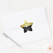 Elegantes Minimalistisches Golf Monogram Design Stern-Aufkleber (Umschlag)