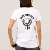 Elegantes Minimalistisches Golf Monogram Design T-Shirt (Rückseite)