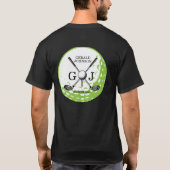 Elegantes Minimalistisches Golf Monogram Design T-Shirt (Rückseite)