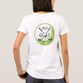 Elegantes Minimalistisches Golf Monogram Design T-Shirt (Rückseite)