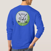 Elegantes Minimalistisches Golf Monogram Design T-Shirt (Rückseite)