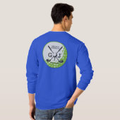 Elegantes Minimalistisches Golf Monogram Design T-Shirt (Schwarz voll)