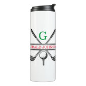 Elegantes Minimalistisches Golf Monogram Design Thermosbecher (Nach links gedreht)