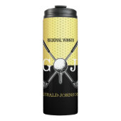 Elegantes Minimalistisches Golf Monogram Design Thermosbecher (Vorderseite)