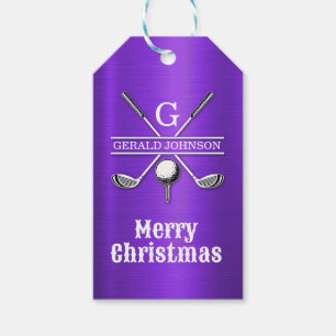 Elegantes minimalistisches Golf-Monogramm-Design Geschenkanhänger
