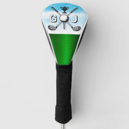 Elegantes minimalistisches Golf-Monogramm Golf Headcover